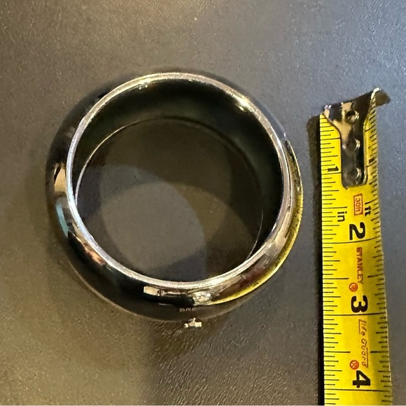 BREIL Stainless Steel Shiny Brushed Teal Bangle Convertible Bracelet - Picture 13 of 14